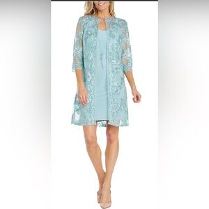 RM Richards 2-Pc Soutache
Embroidered Jacket Dress